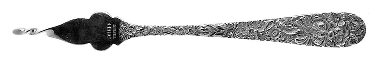 Stieff Rose (Sterling, 1892, No Monograms) One Tine Butter Pick by Kirk Stieff-1