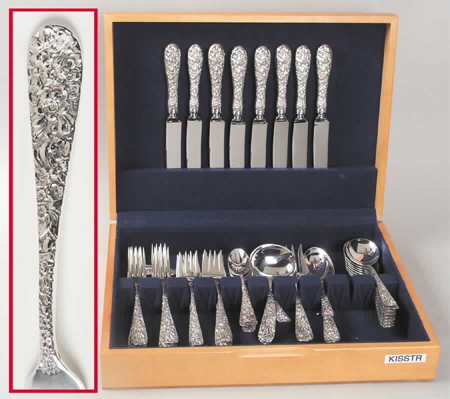 Stieff Rose (Sterling, 1892, No Monograms) 46 Piece Set by Kirk Stieff-1