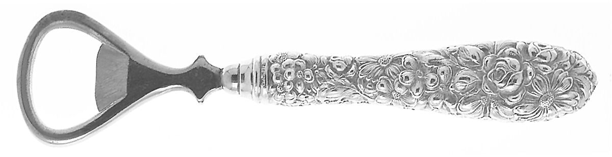 Stieff Rose (Sterling, 1892, No Monograms) Bottle Opener with Stainless Bowl by Kirk Stieff-1