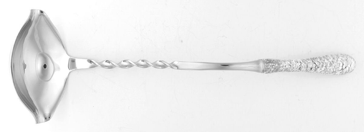 Stieff Rose (Sterling, 1892, No Monograms) Punch Ladle with Stainless Bowl by Kirk Stieff-1