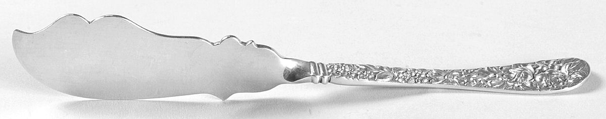 Stieff Rose (Sterling, 1892, No Monograms) Flat Twisted Handle Master Butter Knife by Kirk Stieff-1