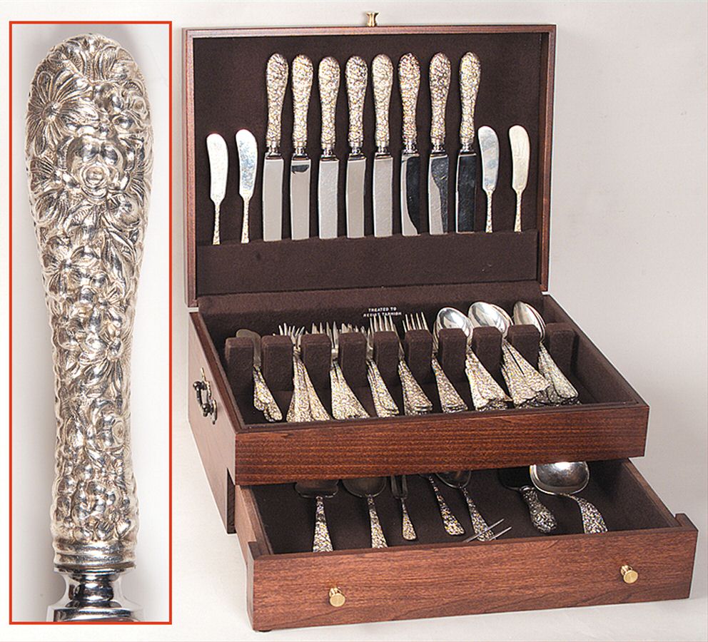 Stieff Rose (Sterling, 1892, No Monograms) 73 Piece Set by Kirk Stieff-1