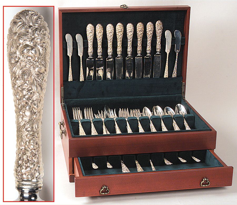 Stieff Rose (Sterling, 1892, No Monograms) 65 Piece Set by Kirk Stieff-1