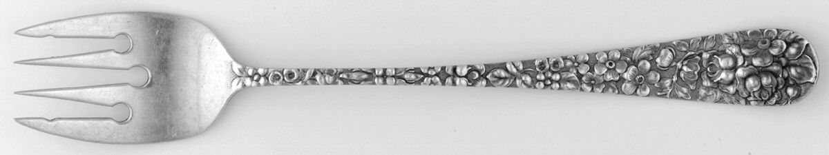 Stieff Rose (Sterling, 1892, No Monograms) Large Ramekin Fork by Kirk Stieff-1