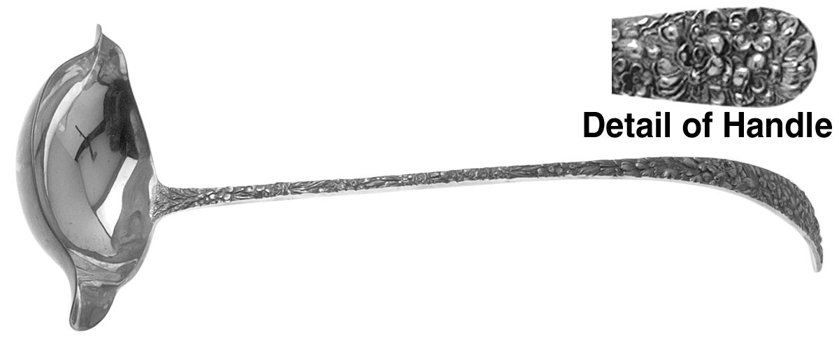 Stieff Rose (Sterling, 1892, No Monograms) Punch Ladle Solid Piece by Kirk Stieff-1