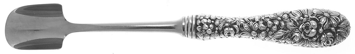 Stieff Rose (Sterling, 1892, No Monograms) Cheese Scoop with Stainless Scoop by Kirk Stieff-1