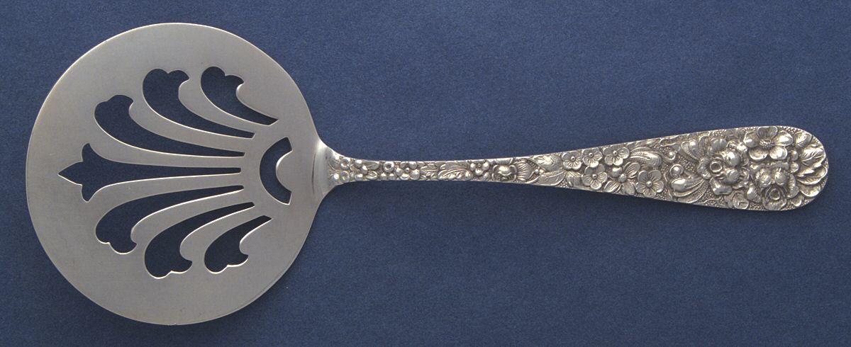 Stieff Rose (Sterling, 1892, No Monograms) Solid Hot Cake Server by Kirk Stieff-1
