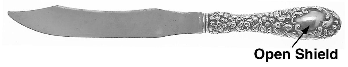 Stieff Rose (Sterling, 1892, No Monograms) Knife-Carving/Sm-Stn Bld/Steak by Kirk Stieff-1