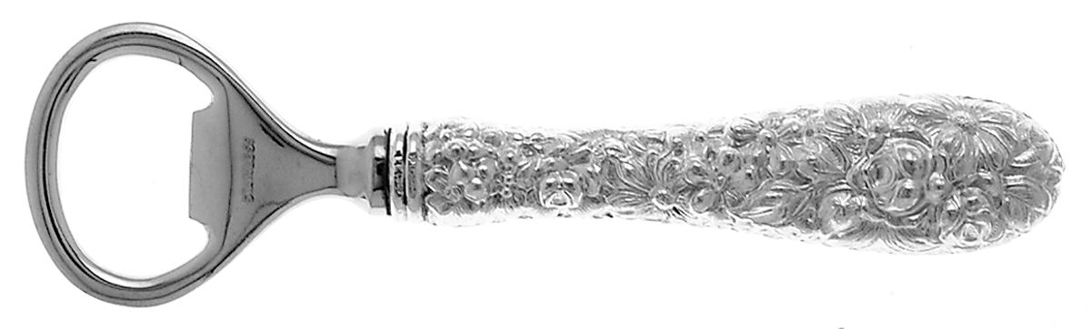 Stieff Rose (Sterling, 1892, No Monograms) Bottle Opener with Stainless Bowl by Kirk Stieff-1