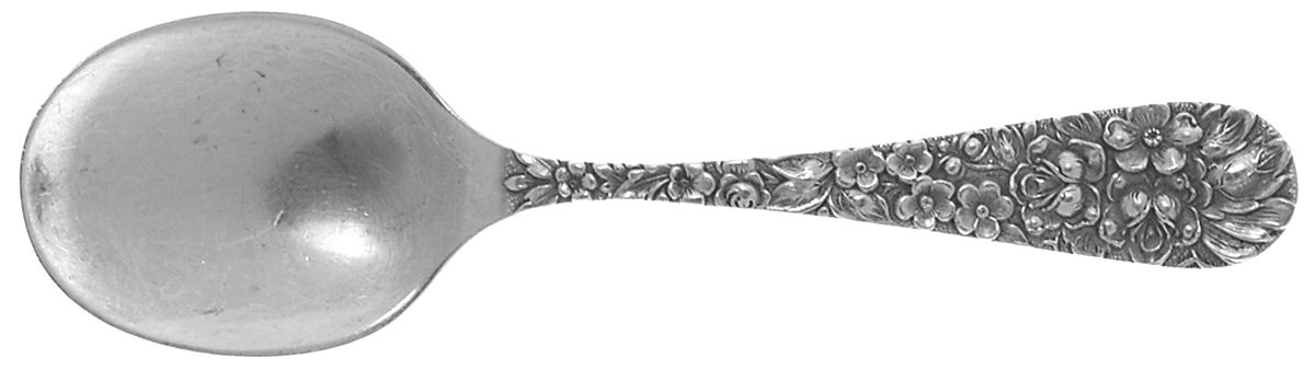 Stieff Rose (Sterling, 1892, No Monograms) Straight Handle Baby Spoon by Kirk Stieff-1