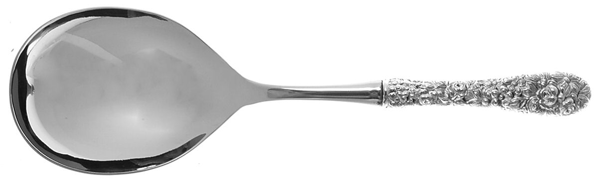 Stieff Rose (Sterling, 1892, No Monograms) Smooth Casserole Spoon with Stainless Bowl by Kirk Stieff-1
