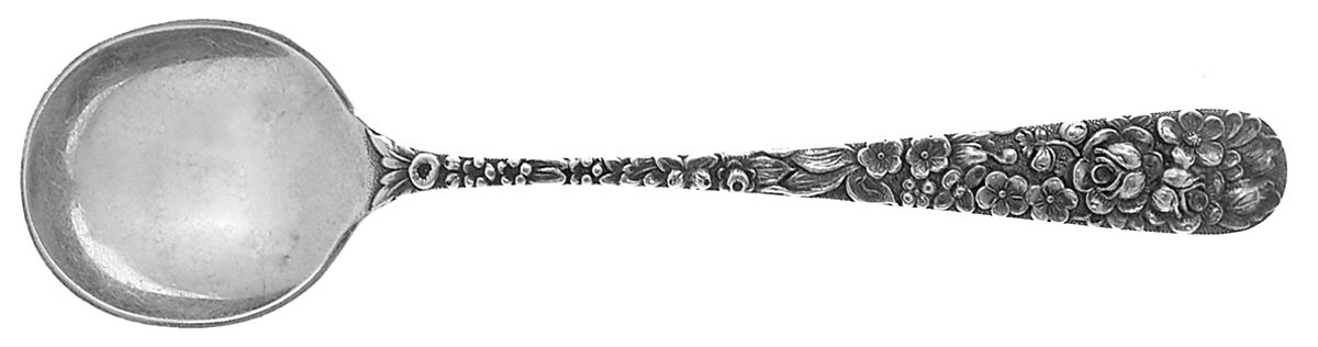 Stieff Rose (Sterling, 1892, No Monograms) Individual Chocolate/Sherbet Spoon by Kirk Stieff-1