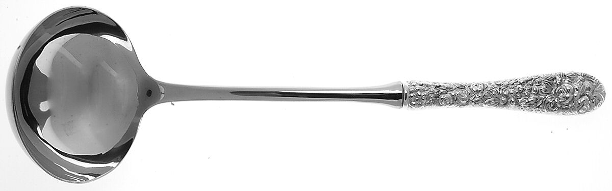 Stieff Rose (Sterling, 1892, No Monograms) Soup Ladle with Stainless Bowl by Kirk Stieff-1