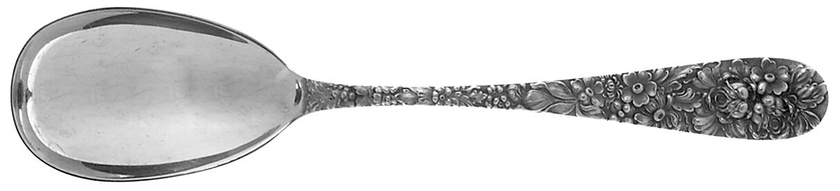 Stieff Rose (Sterling, 1892, No Monograms) Solid Serving Spoon by Kirk Stieff-1