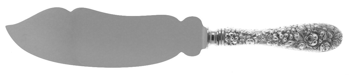 Stieff Rose (Sterling, 1892, No Monograms) Ice Cream Serving Knife with Stainless Blade by Kirk Stieff-1