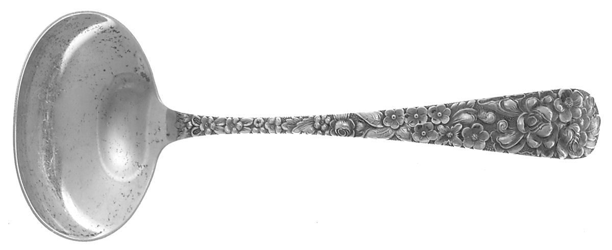 Stieff Rose (Sterling, 1892, No Monograms) Solid Gravy Ladle by Kirk Stieff-1