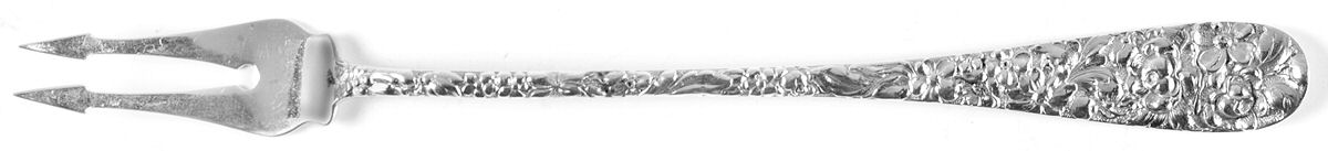 Stieff Rose (Sterling, 1892, No Monograms) Long Handle Olive Fork by Kirk Stieff-1