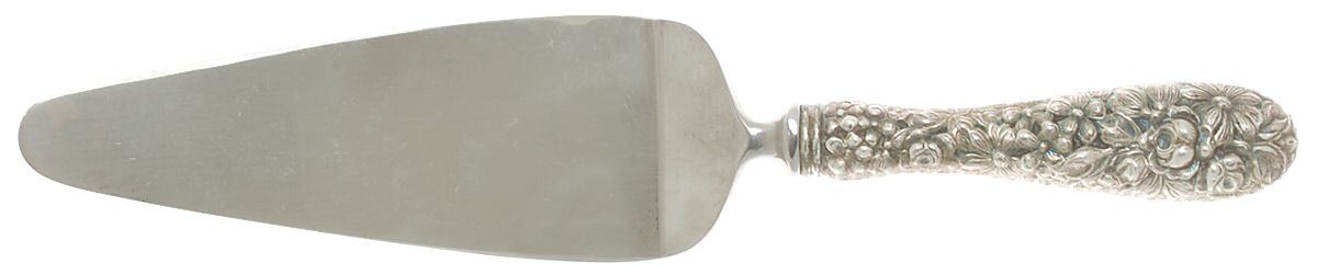 Stieff Rose (Sterling, 1892, No Monograms) Pie Server with Stainless Blade by Kirk Stieff-1