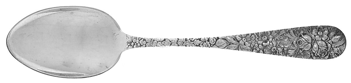 Stieff Rose (Sterling, 1892, No Monograms) Tablespoon (Serving Spoon) Large by Kirk Stieff-1