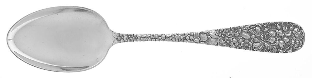 Stieff Rose (Sterling, 1892, No Monograms) Dessert/Oval Soup Spoon by Kirk Stieff-1