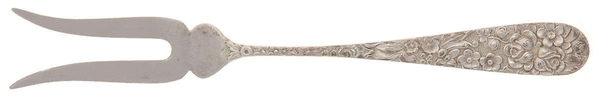 Stieff Rose (Sterling, 1892, No Monograms) Lemon Fork by Kirk Stieff-1