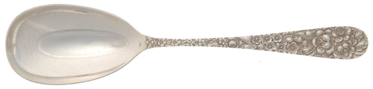 Stieff Rose (Sterling, 1892, No Monograms) Preserve Spoon by Kirk Stieff-1