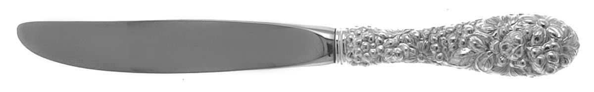 Stieff Rose (Sterling, 1892, No Monograms) Hollow Handle Youth Knife,Full Repousse by Kirk Stieff-1