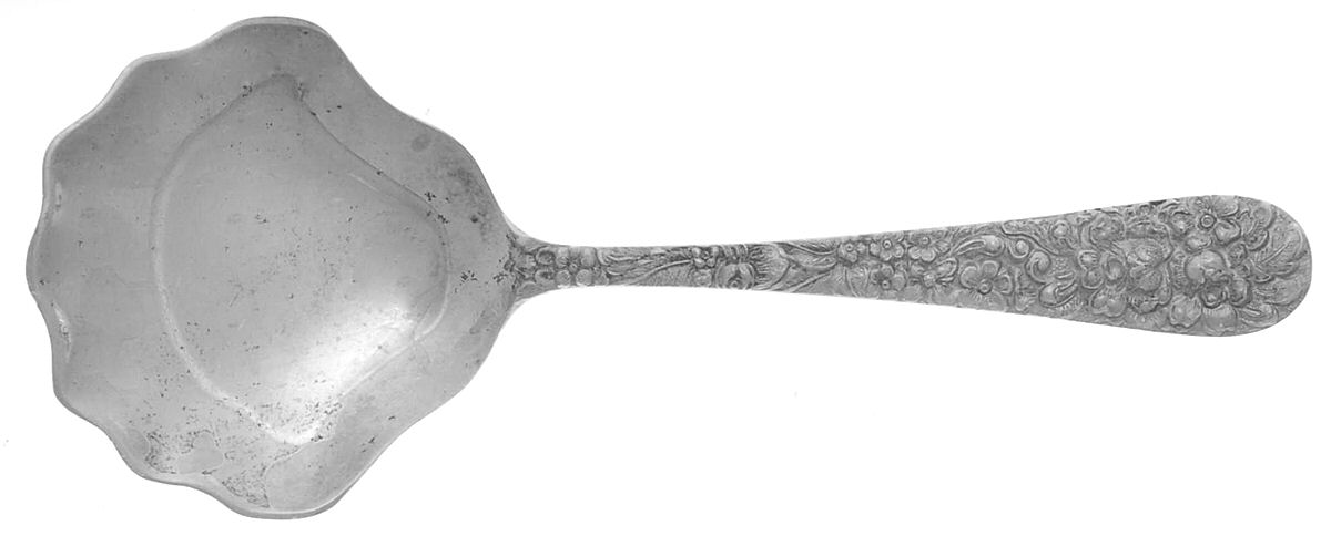 Stieff Rose (Sterling, 1892, No Monograms) Solid Bon Bon Spoon by Kirk Stieff-1