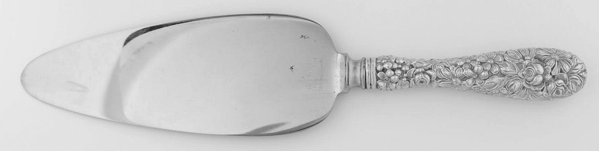 Stieff Rose (Sterling, 1892, No Monograms) Pie Server with Stainless Blade by Kirk Stieff-1