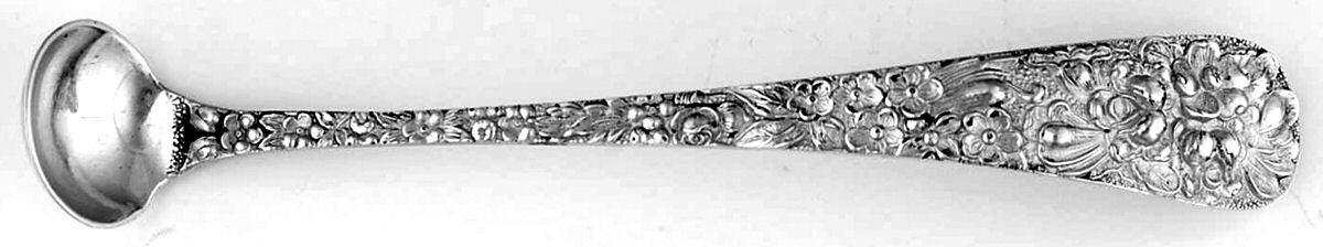 Stieff Rose (Sterling, 1892, No Monograms) Mustard Spoon by Kirk Stieff-1