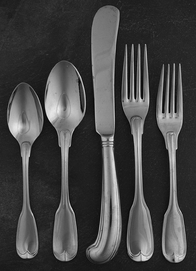 Thomas Jefferson (Stainless) 5 Piece Place Setting by Kirk Stieff-1