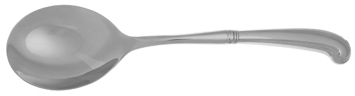 Thomas Jefferson (Stainless) Casserole Spoon with Smooth Stainless Bowl HC by Kirk Stieff-1
