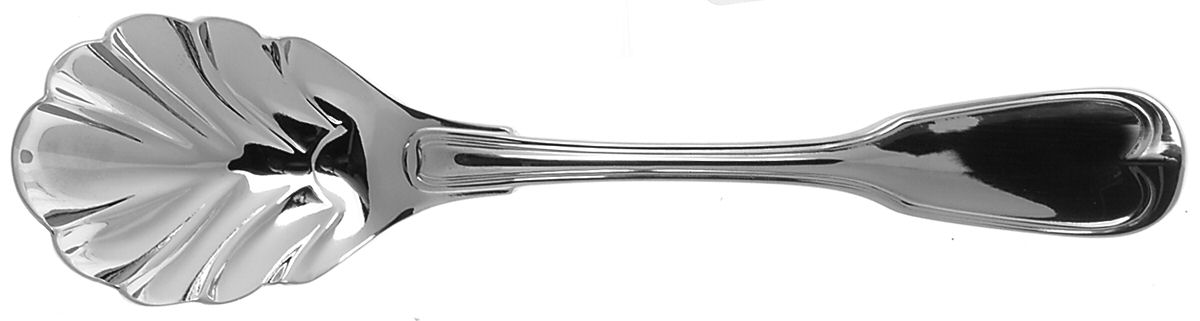 Thomas Jefferson (Stainless) Sugar Shell Spoon by Kirk Stieff-1