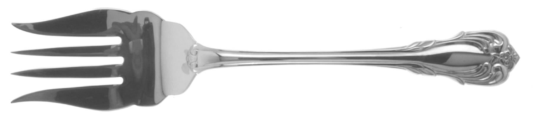 Veranda (Sterling, 1993) Medium Solid Cold Meat Serving Fork by Kirk Stieff-1