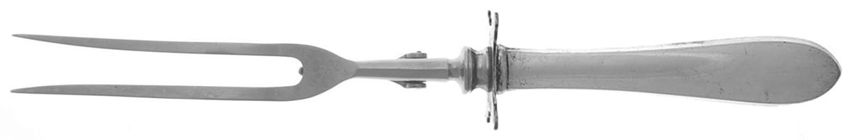Wadefield (Sterling, 1850) Large Stainless-Prong Roast Carving Fork by Kirk Stieff-1