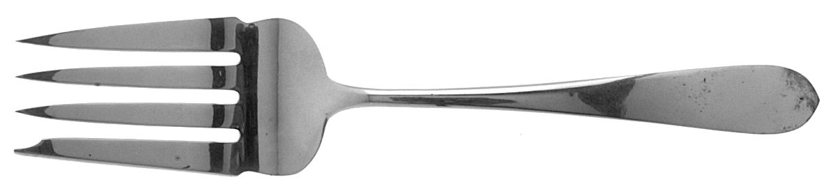 Wadefield (Sterling, 1850) Medium Solid Cold Meat Serving Fork by Kirk Stieff-1