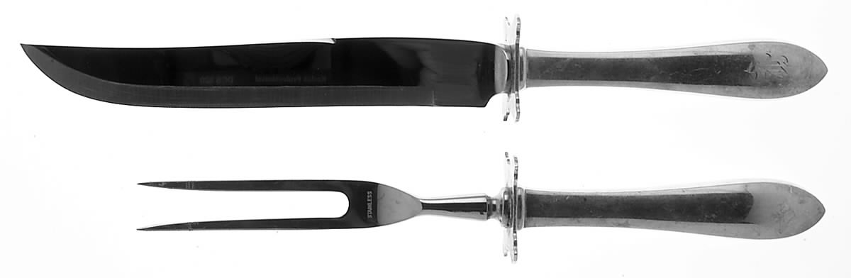 Wadefield (Sterling, 1850) Small Stainless Blade 2-Piece Steak Carving Set by Kirk Stieff-1