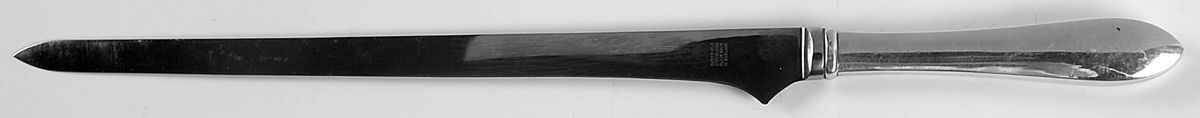 Wadefield (Sterling, 1850) Ham Slicer Knife with Stainless Blade by Kirk Stieff-1