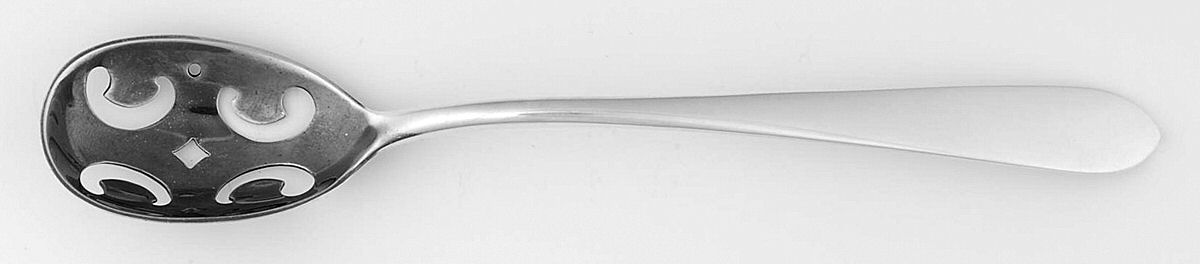 Wadefield (Sterling, 1850) Pierced Bowl Short Handle Olive Spoon by Kirk Stieff-1