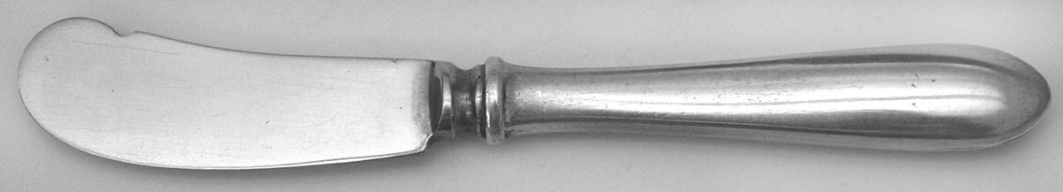 Wadefield (Sterling, 1850) Butter Spreader Hollow Hdl-Paddle/Stainless Blade by Kirk Stieff-1