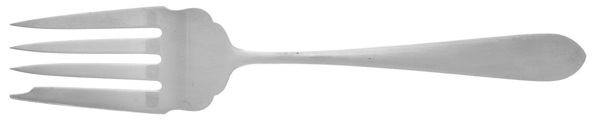 Wadefield (Sterling, 1850) Small Solid Cold Meat Serving Fork by Kirk Stieff-1