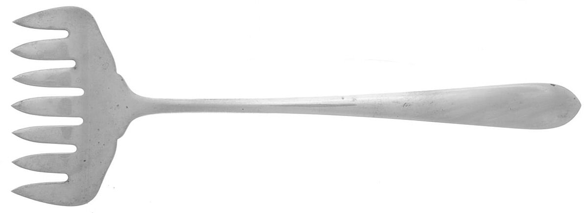 Wadefield (Sterling, 1850) Bacon Fork (All Solid Piece) by Kirk Stieff-1
