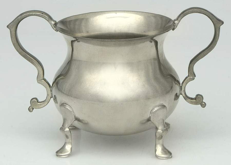 Williamsburg (Pewter, Hollowware) Open Sugar Bowl by Kirk Stieff-1