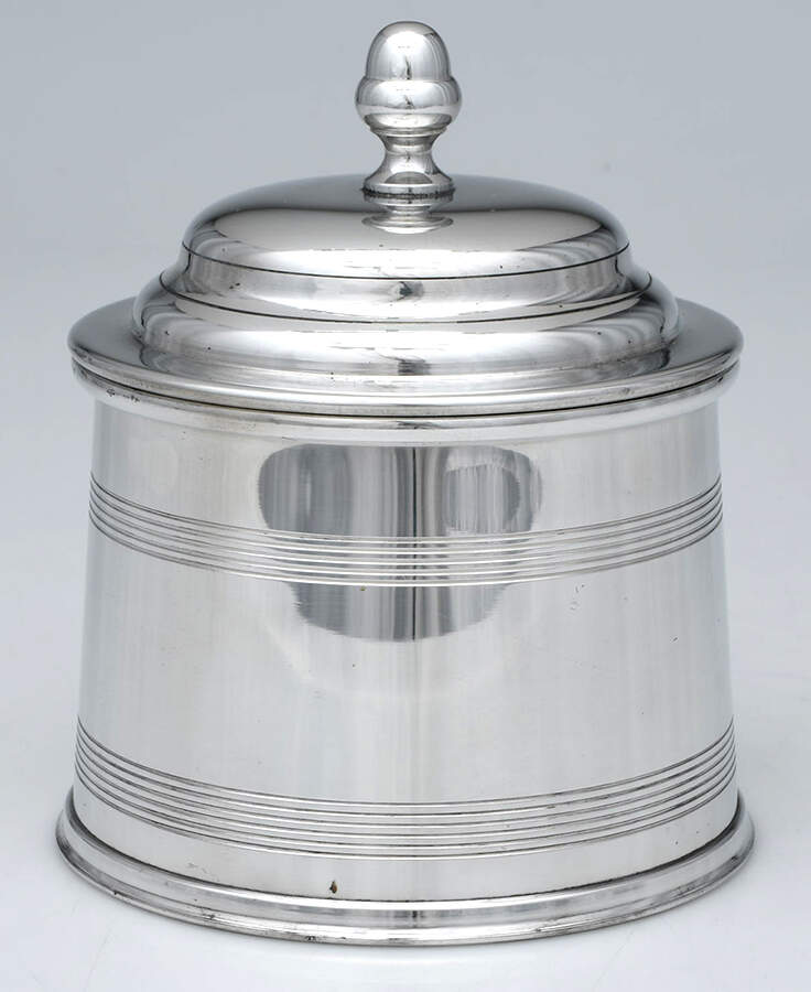 Williamsburg (Pewter, Hollowware) Small Humidor & Lid by Kirk Stieff-1