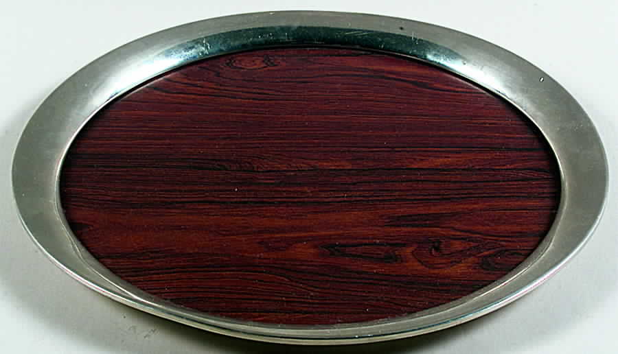Pewter Hollowware 13" Round Tray by Kirk Stieff-1