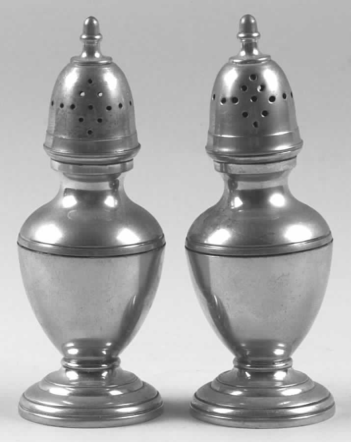 Williamsburg (Pewter, Hollowware) Salt & Pepper Set by Kirk Stieff-1