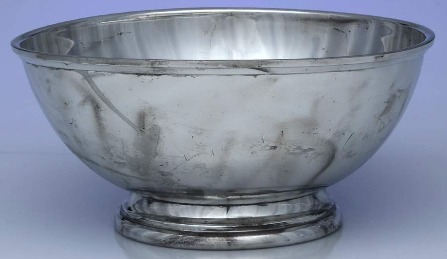 Williamsburg (Pewter, Hollowware) 11" Paul Revere Bowl by Kirk Stieff-1