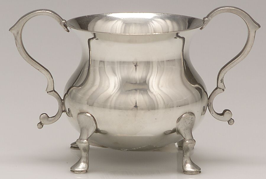 Williamsburg (Pewter, Hollowware) Open Sugar Bowl by Kirk Stieff-1