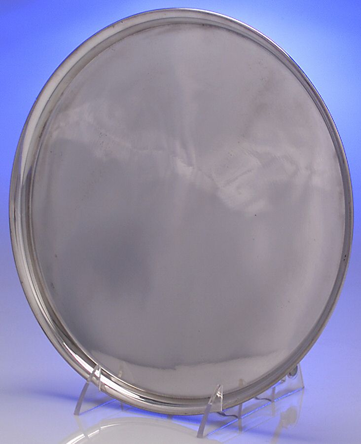 Williamsburg (Pewter, Hollowware) Small Round Pewter Tray by Kirk Stieff-1