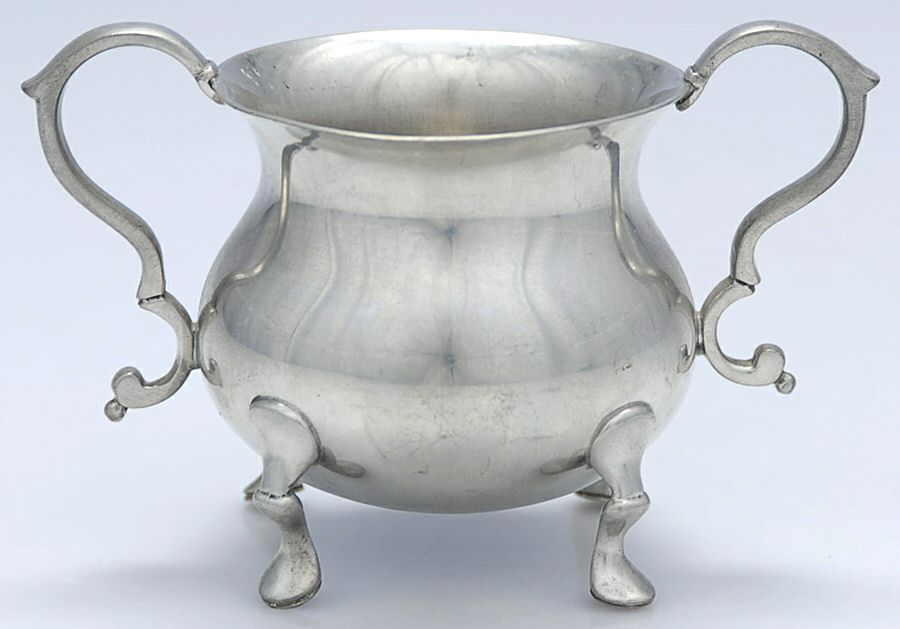 Williamsburg (Pewter, Hollowware) Open Sugar Bowl by Kirk Stieff-1